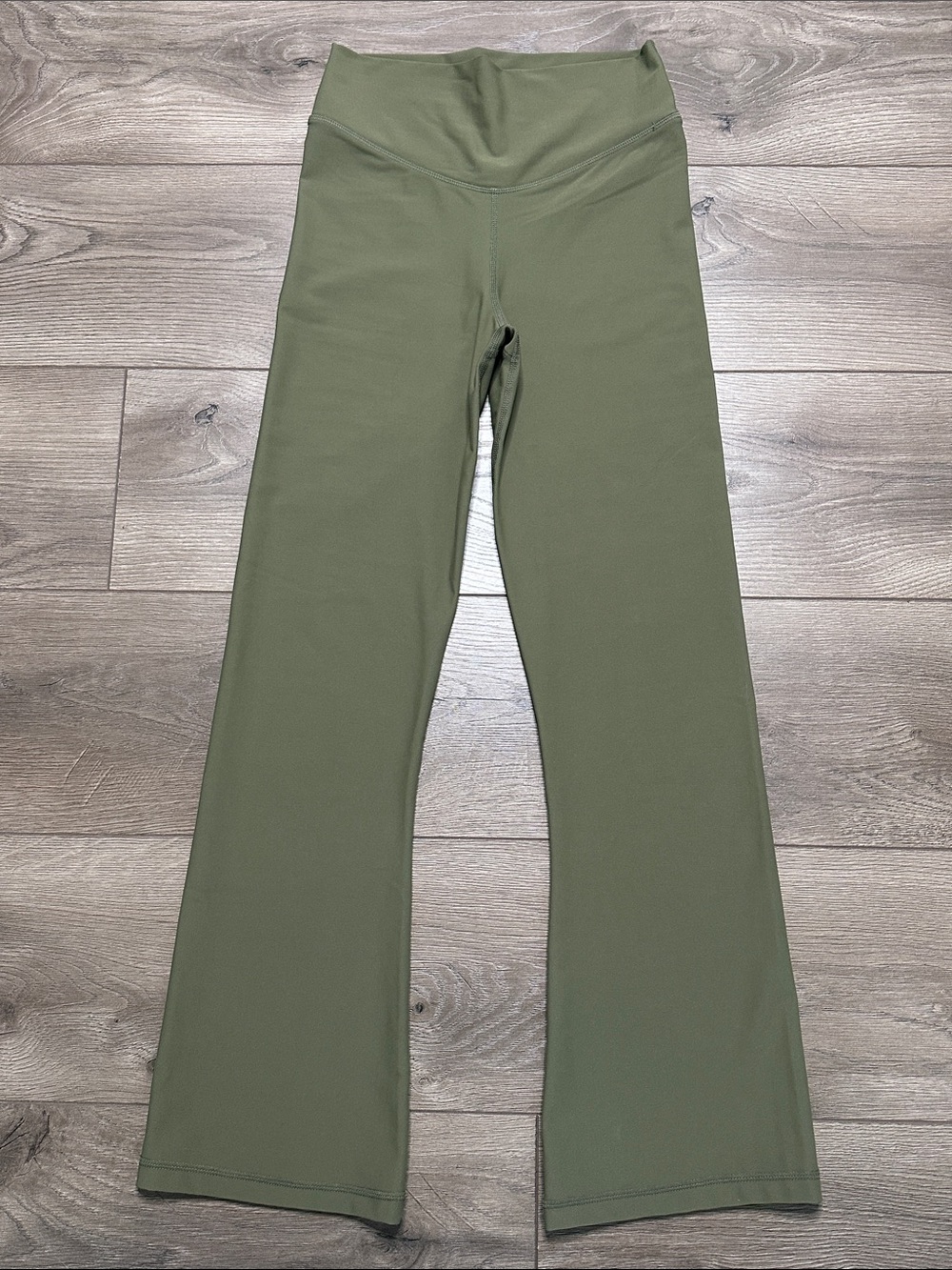 The Upside Thia Flared Track Pant High Rise Leggings Olive Green Size Small